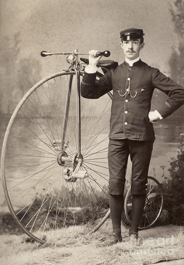 AMERICAN BICYCLIST, 1880s Photograph by Granger