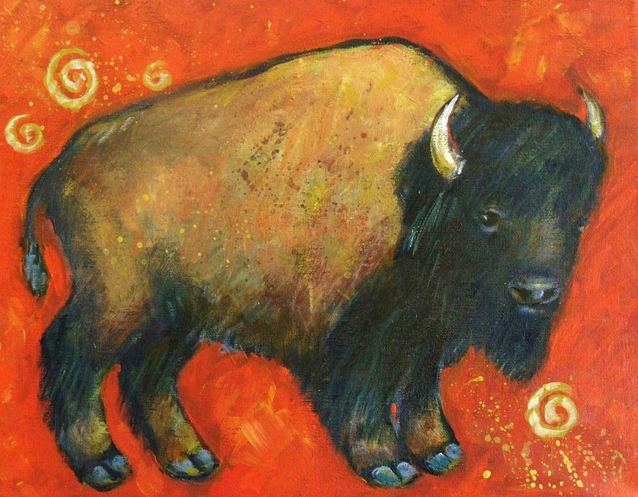 American Bison Painting by Carol Suzanne Niebuhr