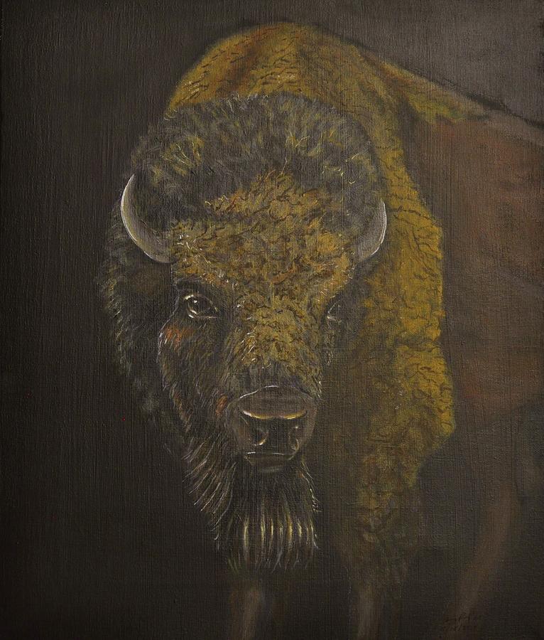 American bison Drawing by Gary Pritts Fine Art America