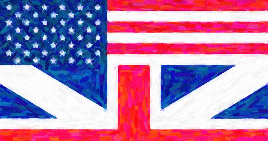 American British Flag .... Painting by Celestial Images