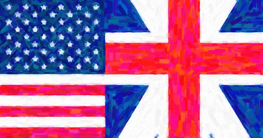 American British Flag  Painting by Celestial Images