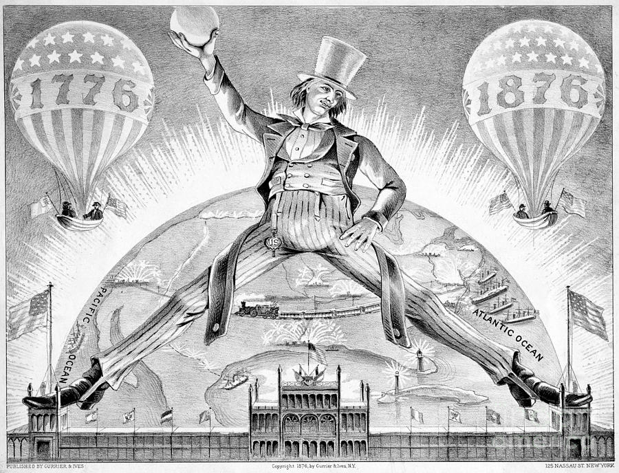 American Centennial, 1876.  Drawing by Granger