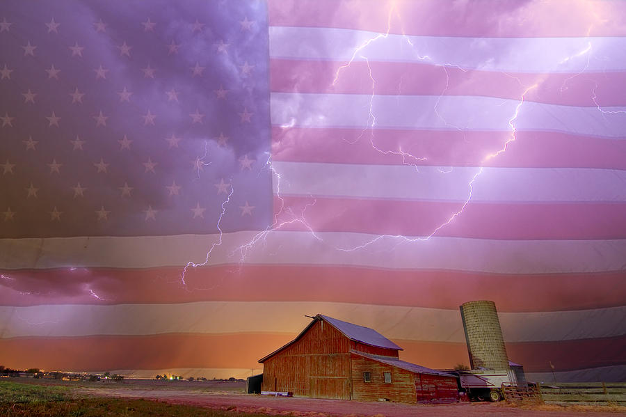 American Country Stormy Night Photograph by James BO Insogna
