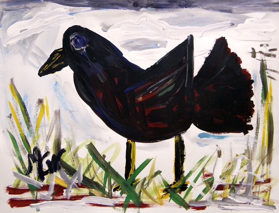 American Crow Painting by Mary Carol Williams