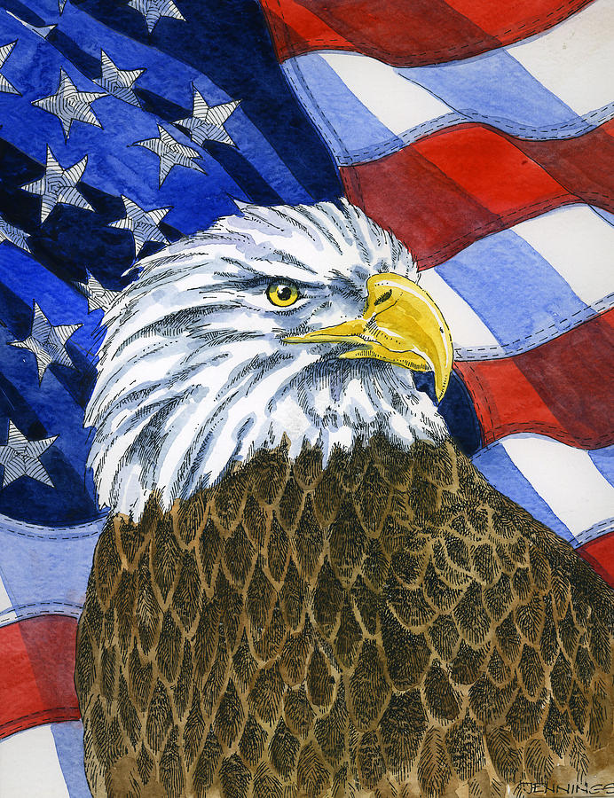 Eagle Painting - American Eagle by Mark Jennings