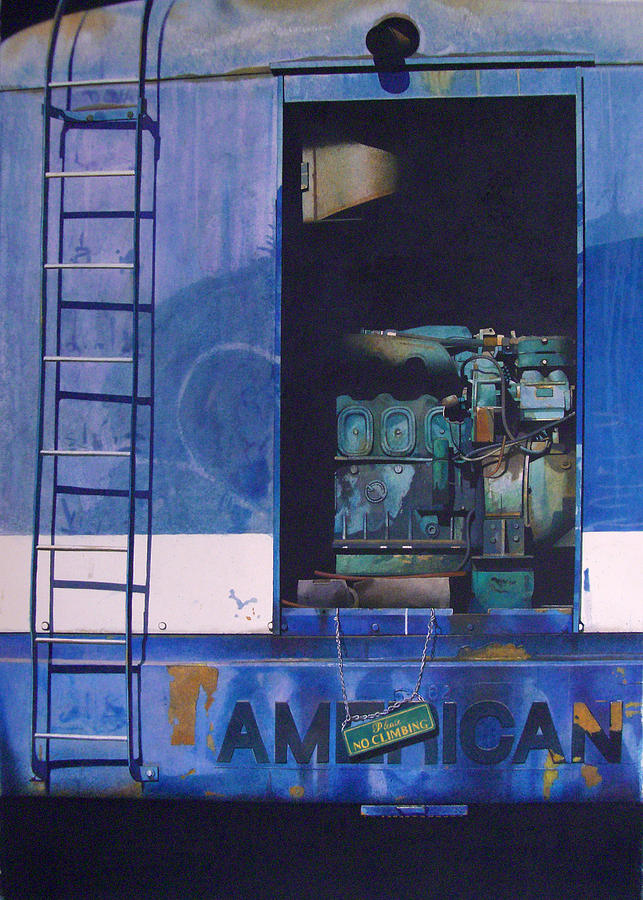 Train Painting - American Express by Angus McEwan