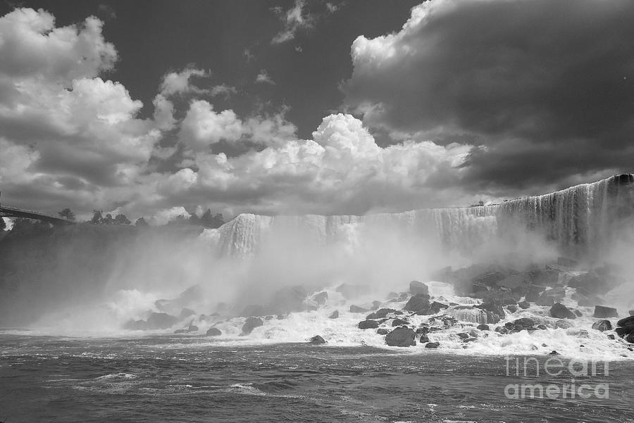 Waterfall Photograph - American Falls BandW by J L Kempster