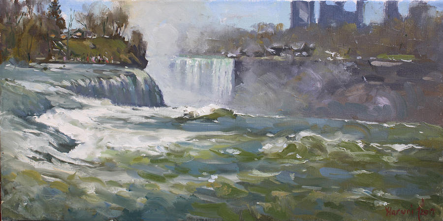 American Falls Painting by Ylli Haruni