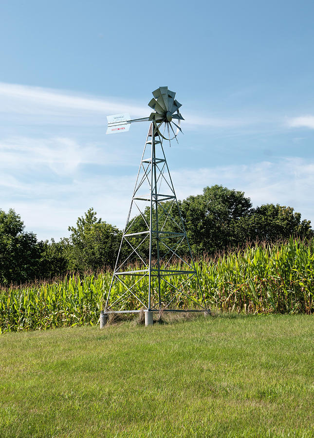 Tree Photograph - American Farm Wind Pump by Phyllis Taylor