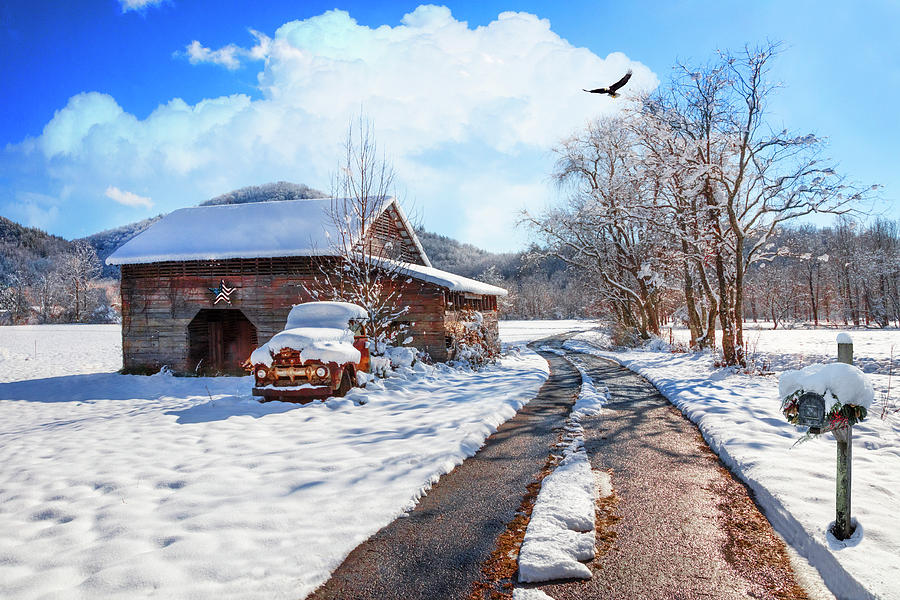 American Farmland in Winter Photograph by Debra and Dave Vanderlaan