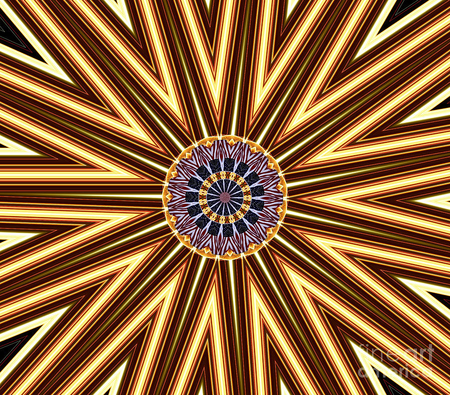 American Flag and Fireworks Kaleidoscope Abstract 1 Photograph by Rose Santuci-Sofranko