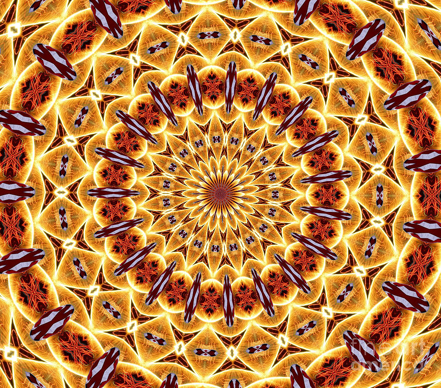 American Flag and Fireworks Kaleidoscope Abstract 4 Photograph by Rose Santuci-Sofranko