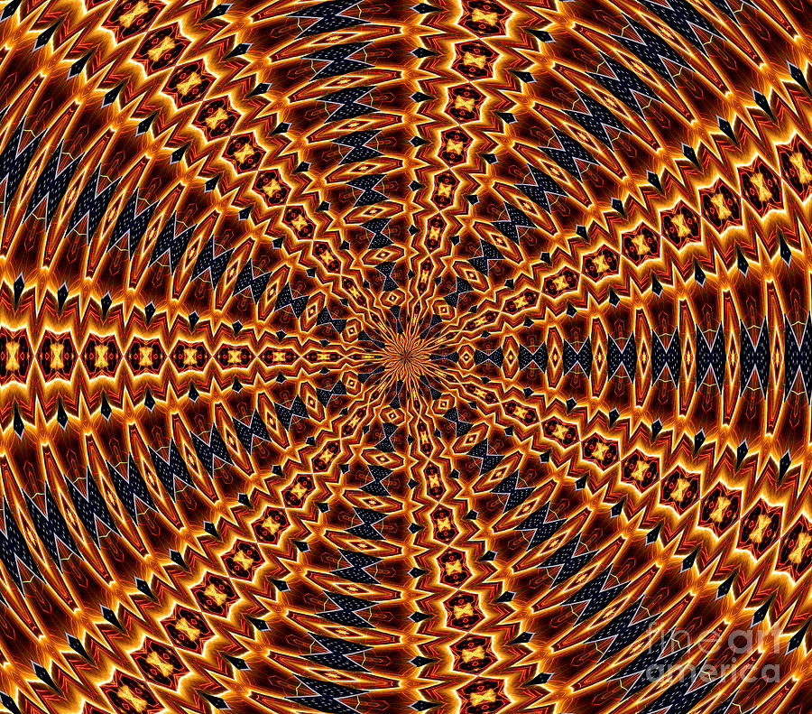 American Flag and Fireworks Kaleidoscope Abstract 5 Photograph by Rose Santuci-Sofranko