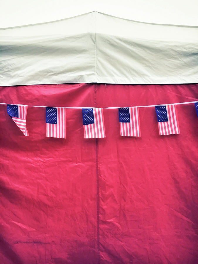 American flag bunting Photograph by Tom Gowanlock