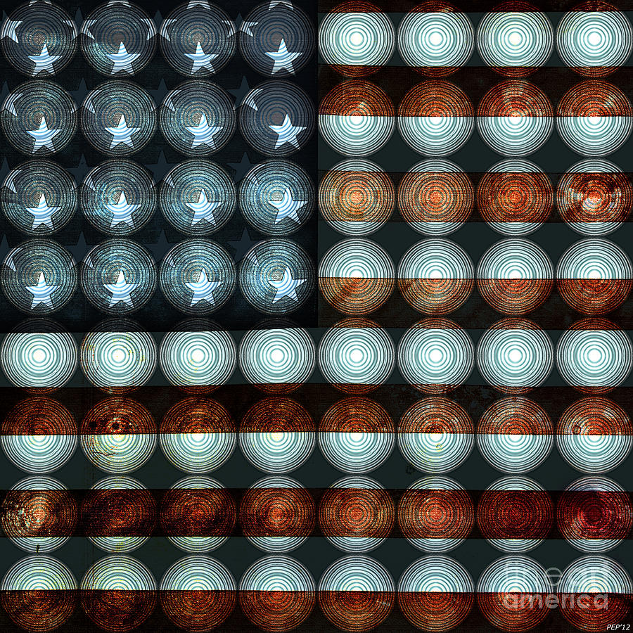 American Flag Creative Digital Art by Phil Perkins