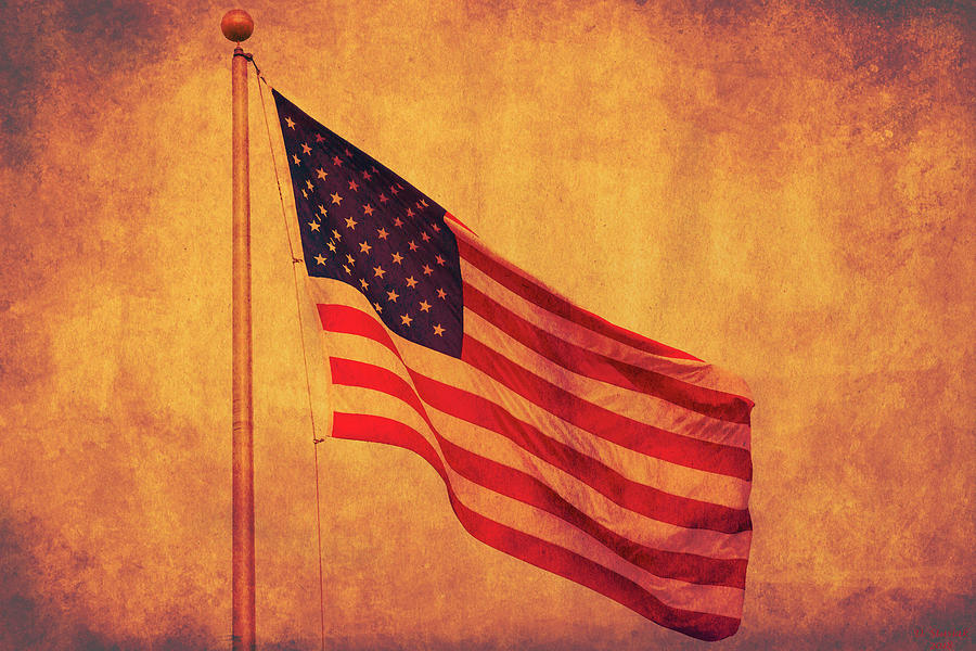 American Flag Digital Art by David Stasiak