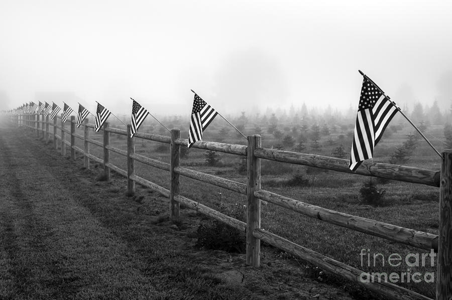 American Flag Farmland Photograph by Jim Corwin