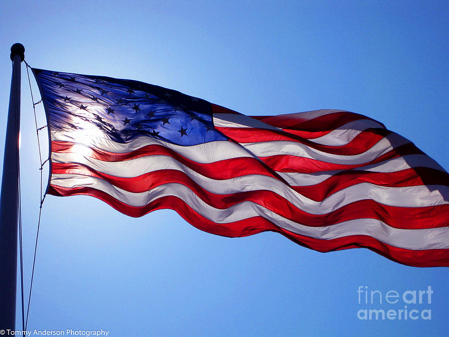 Flag Photograph - American Flag Fort Sumter by Tommy Anderson