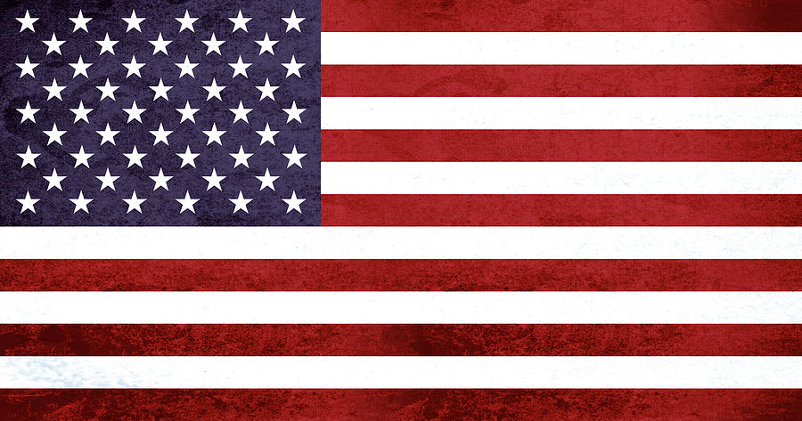 American Flag Grunge  Digital Art by Roy Pedersen