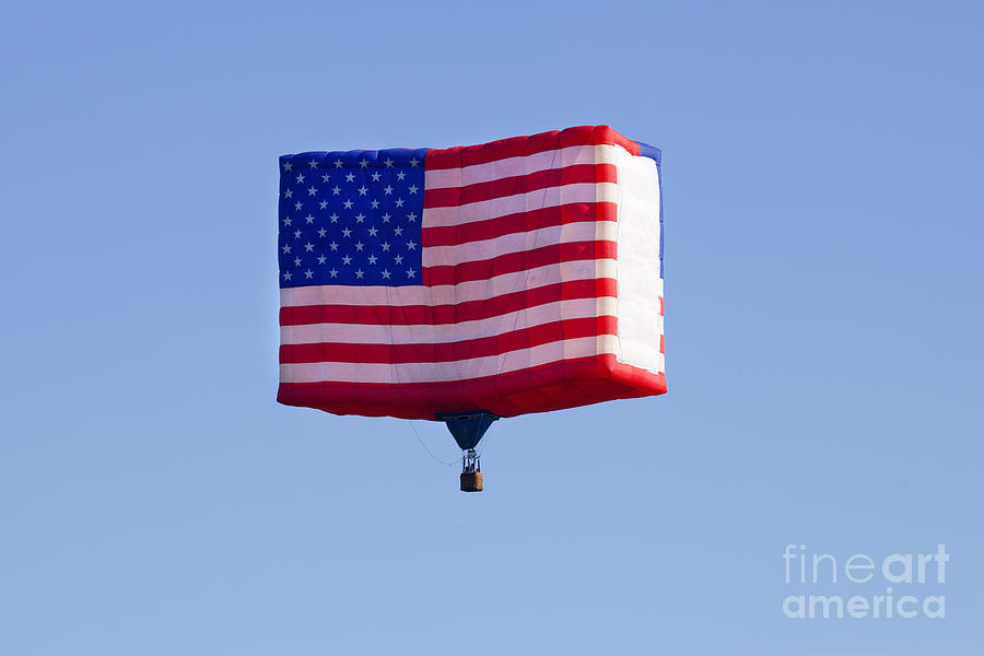 American Flag Hot Air Balloon Photograph by Anthony Totah