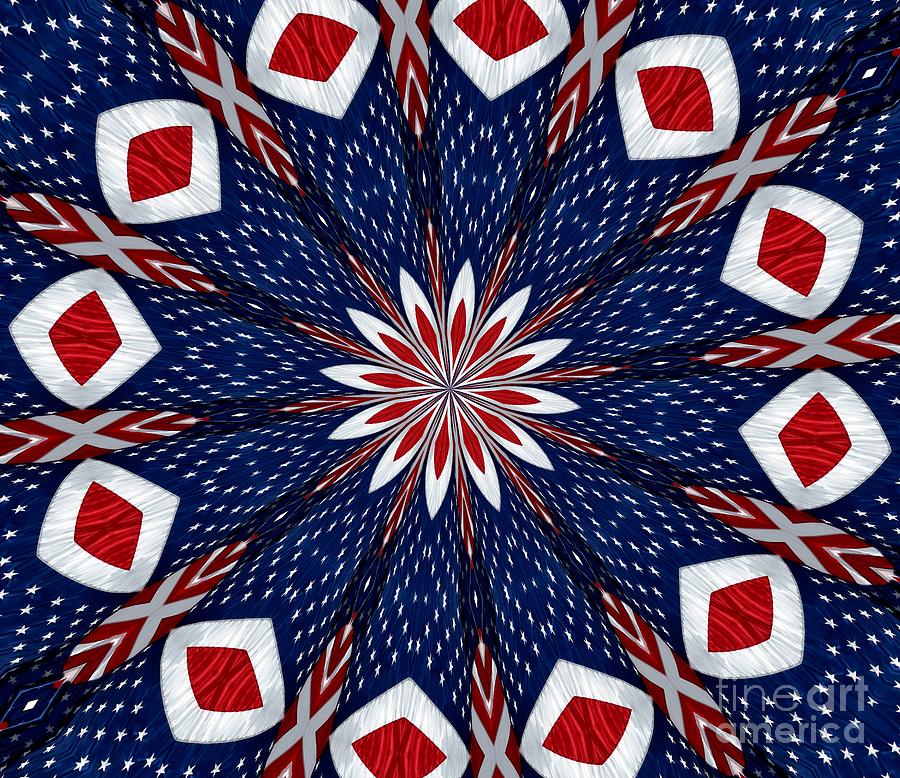 American Flag Kaleidoscope Abstract 2 Photograph by Rose Santuci-Sofranko