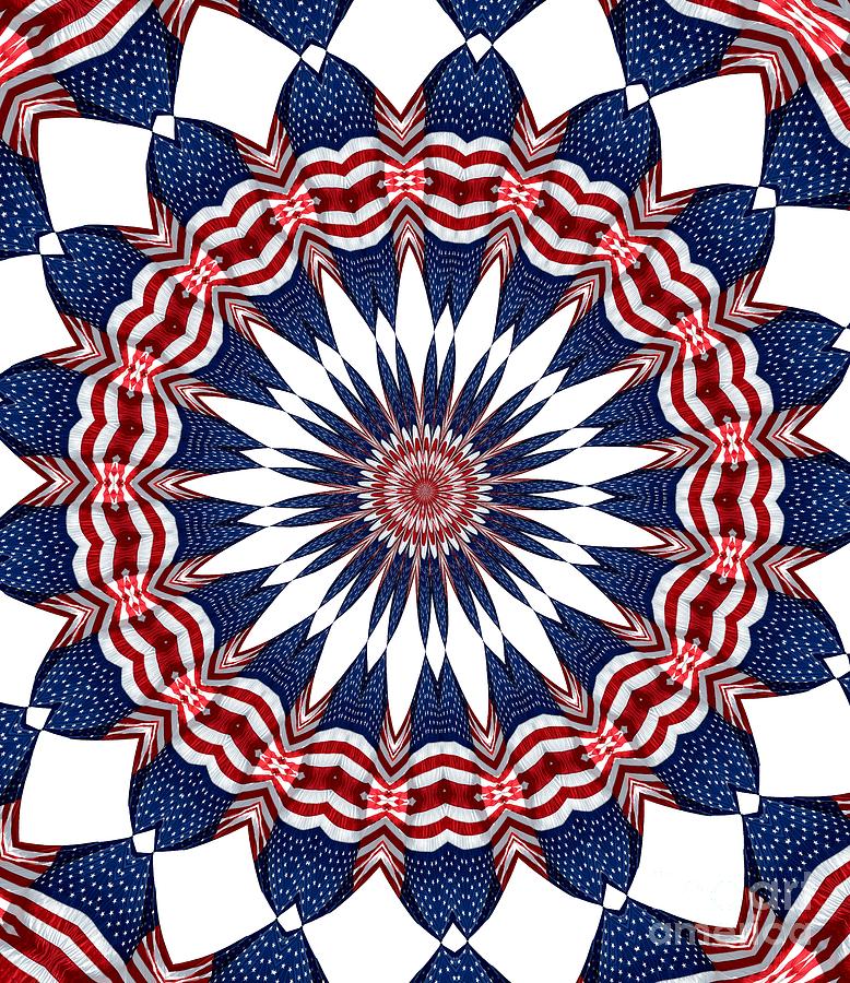 American Flag Kaleidoscope Abstract 4 Photograph by Rose Santuci-Sofranko