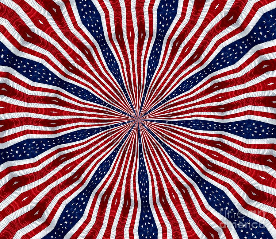 American Flag Kaleidoscope Abstract 6 Photograph by Rose Santuci-Sofranko