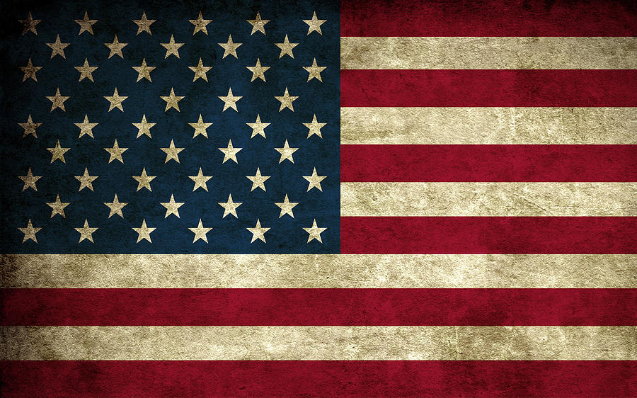 Pattern Digital Art - American Flag by Maye Loeser