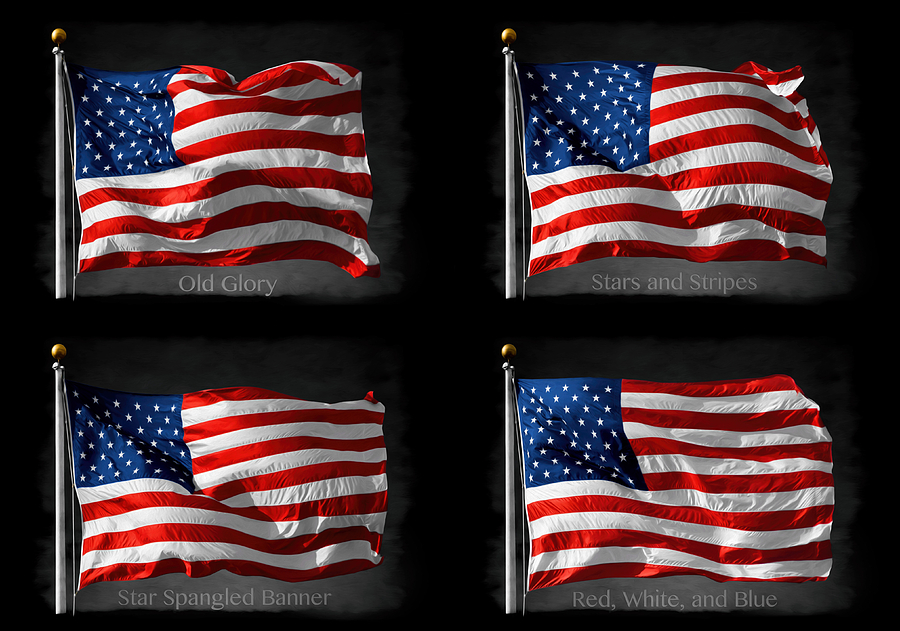 American Flag Names Photograph By Steven Michael