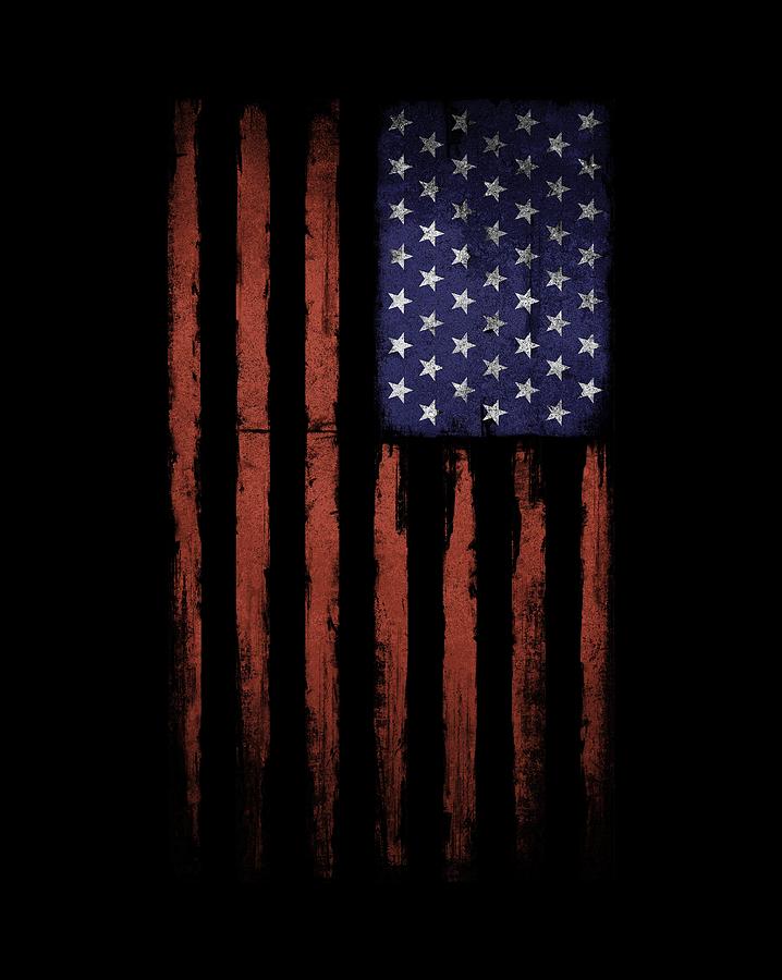 American flag Old Grunge Digital Art by Alex Goljakov - Pixels