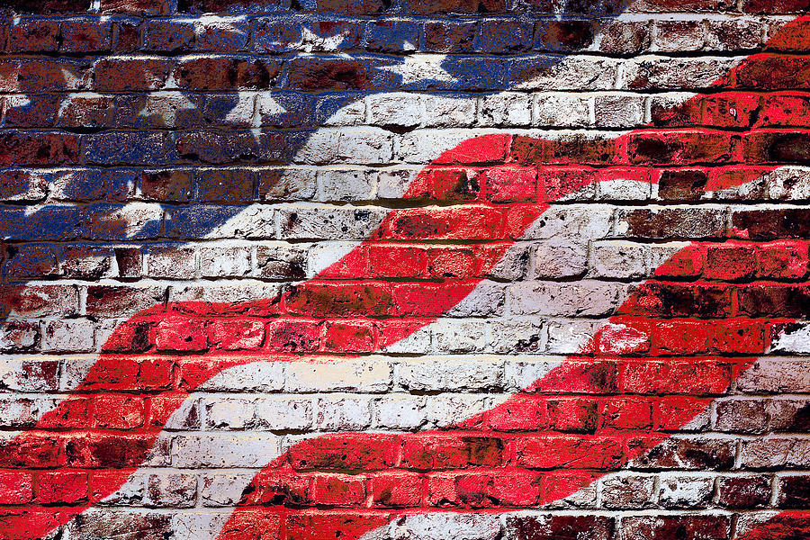 American Flag on Brick Wall Digital Art by SR Green - Fine Art America