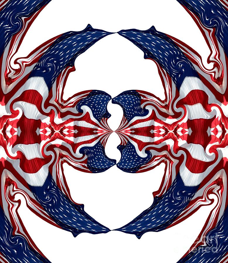 Independence Day Photograph - American Flag Polar Coordinate Abstract 1 by Rose Santuci-Sofranko