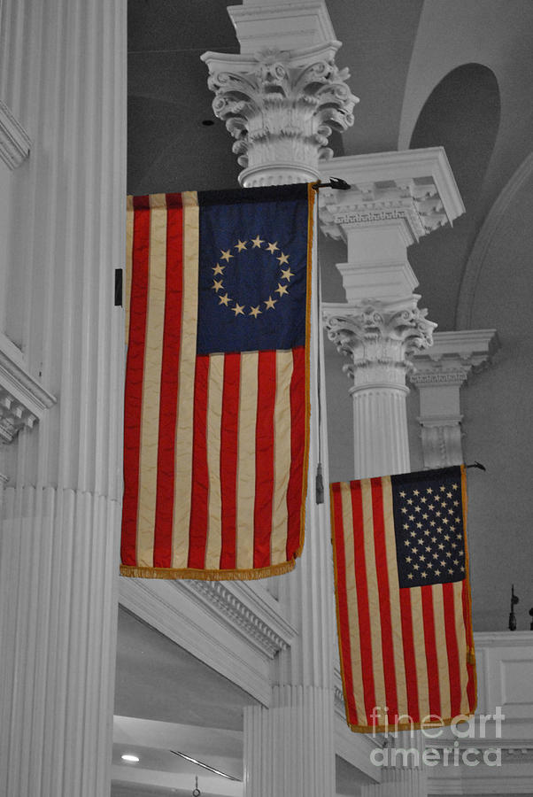 Flag Photograph - American Flags of Time by Jost Houk