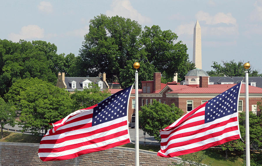American Flags Washington Photograph by Cora Wandel