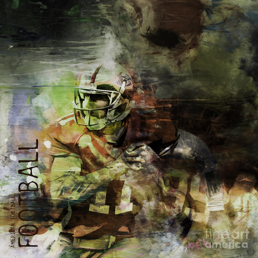 American Football 023 Painting by Gull G