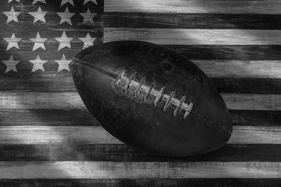 American Football Black And White Photograph by Garry Gay