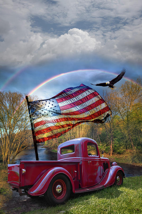 Fall Photograph - American Freedom by Debra and Dave Vanderlaan
