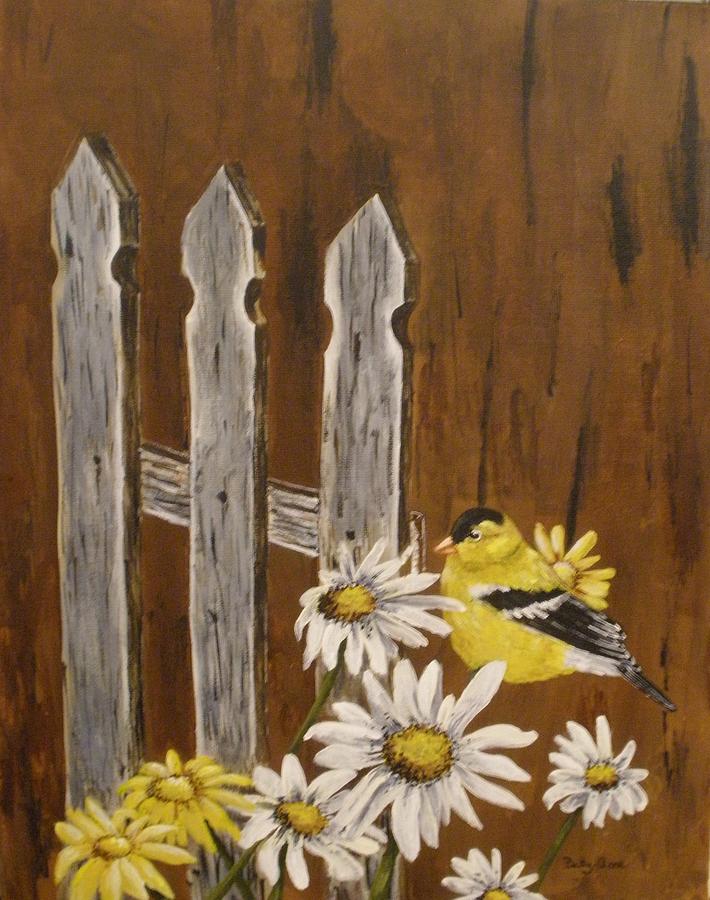 American Goldfinch Painting by Betty-Anne McDonald