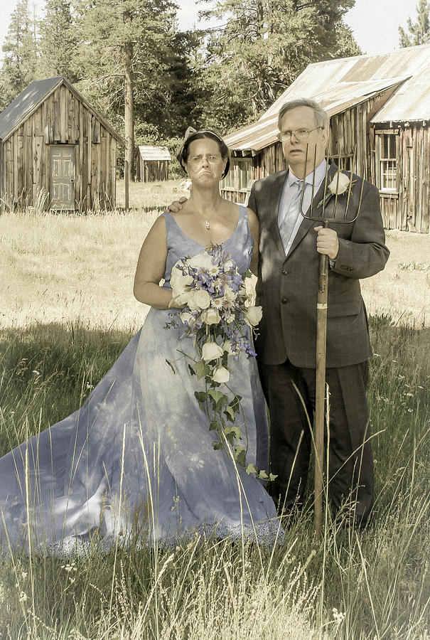 American Gothic Wedding Photograph by Rick Mosher