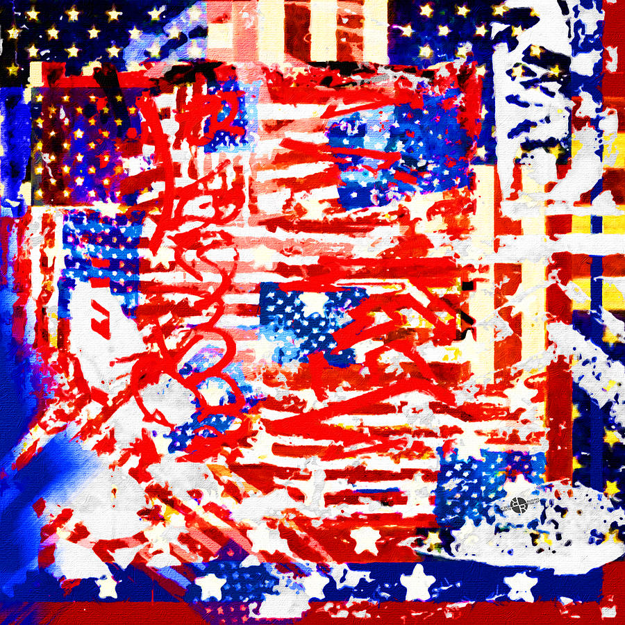 Flag Painting - American Graffiti Presidential Election 2  by Tony Rubino