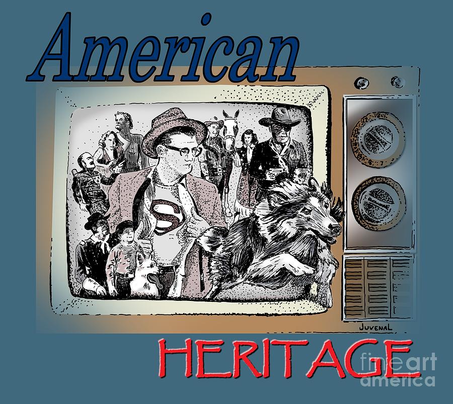 Superman Drawing - American Heritage by Joseph Juvenal