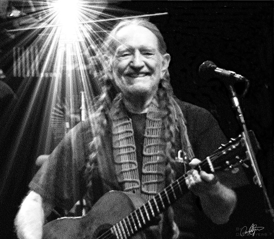 American Icon Willie Nelson Digital Art By David Syers