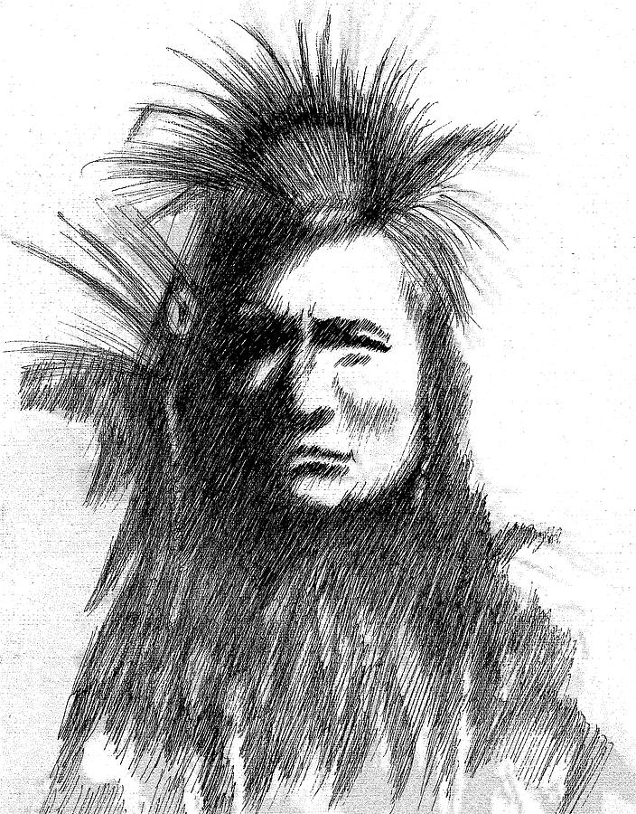 American Indian Drawing by Al Intindola