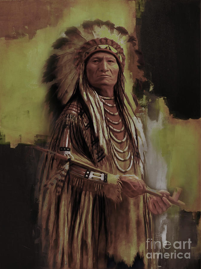 American Indian  Painting by Gull G