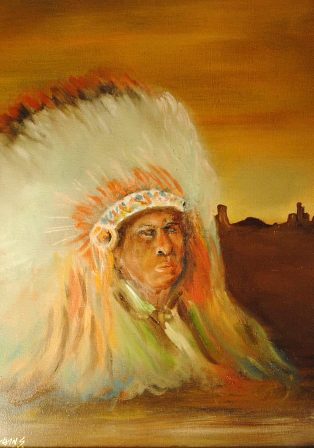 American Indian Painting by James Higgins