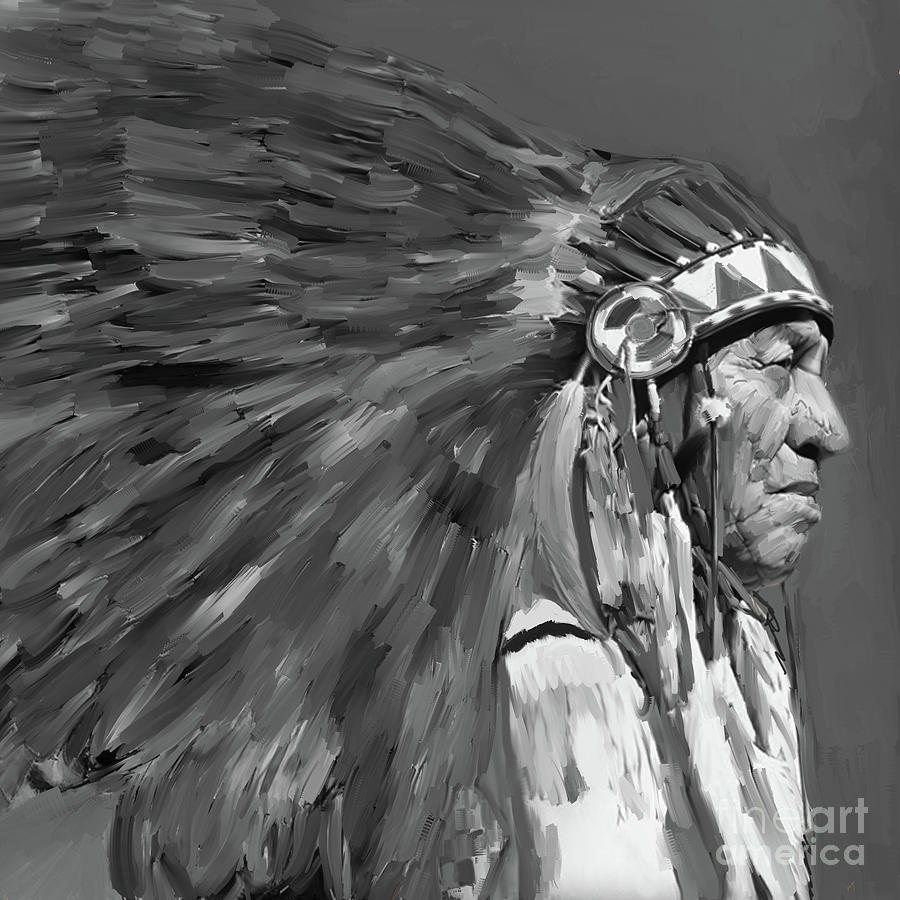 American Indian peoples Painting by Gull G