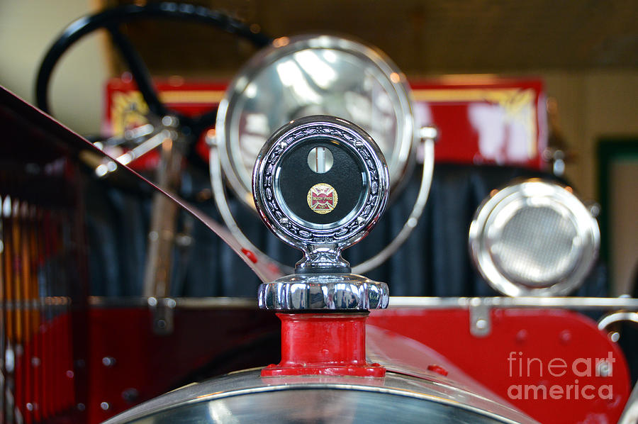 American LaFrance Vintage Fire Truck Gas Cap Photograph by Catherine Sherman