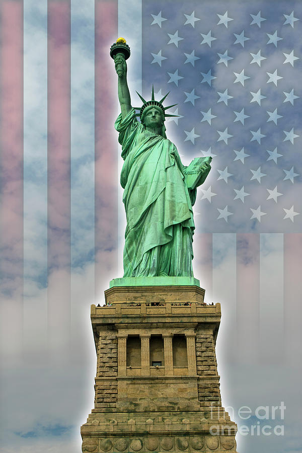 Statue Of Liberty Digital Art - American Liberty by Timothy Lowry