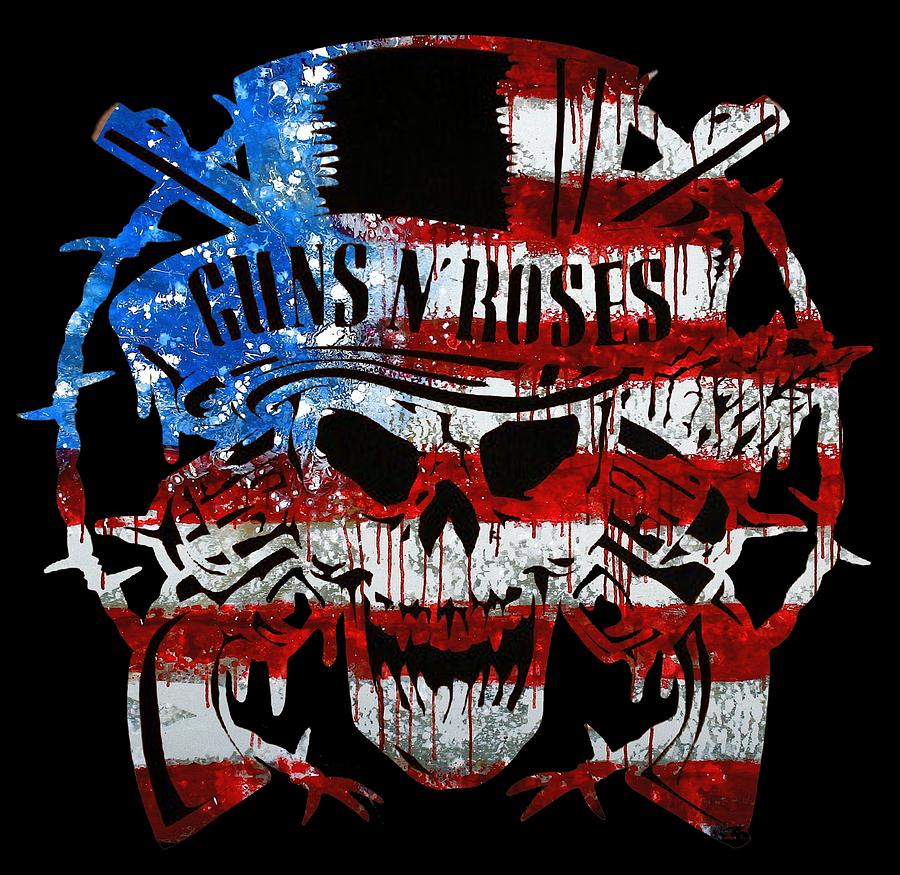 American Made Guns N Roses Digital Art by Michael Bergman