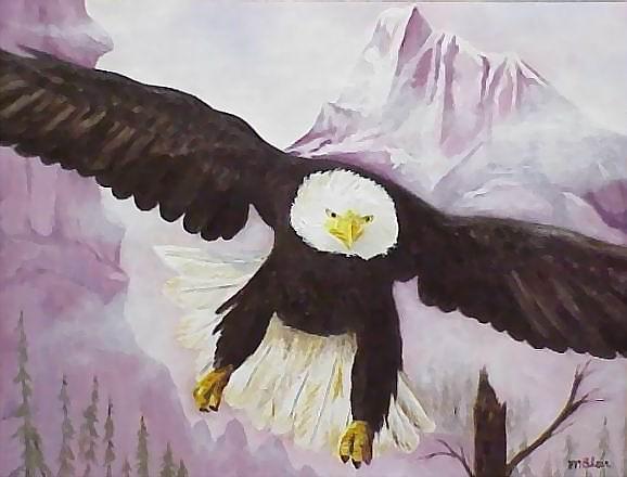 Birds Painting - American Majesty by Merle Blair Birds Painting - American Majesty by Merle Blair